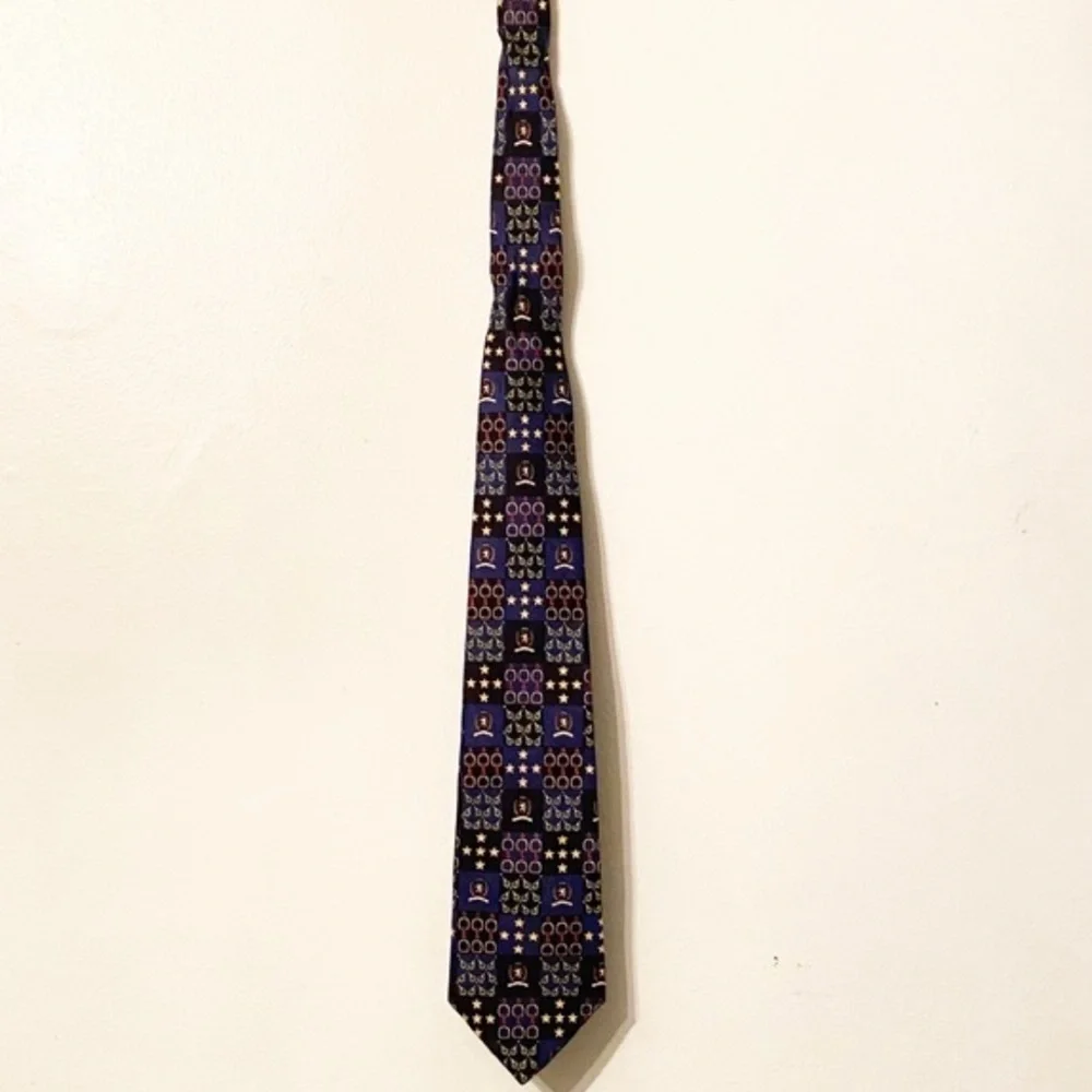 Tommy Hilfiger 100% silk blue tie